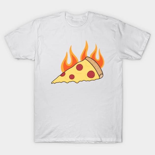 Fire pizza T-Shirt by Jasmwills